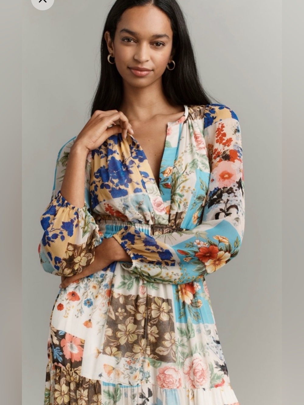 NWT Anthropologie Somerset Floral Chiffon Edition Maxi Dress Size L - Picture 2 of 15